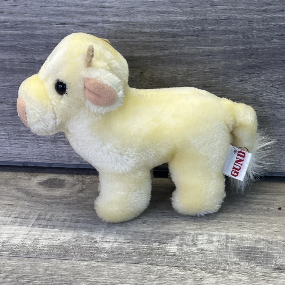 Gund Yellow Butter Cow Plush Stuffed Animal HTF Vintage 80s Rare Bull